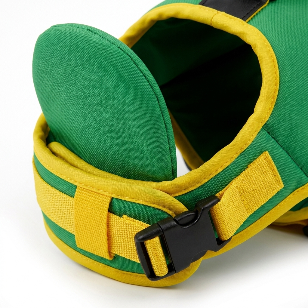 Detail — padded floating chin support