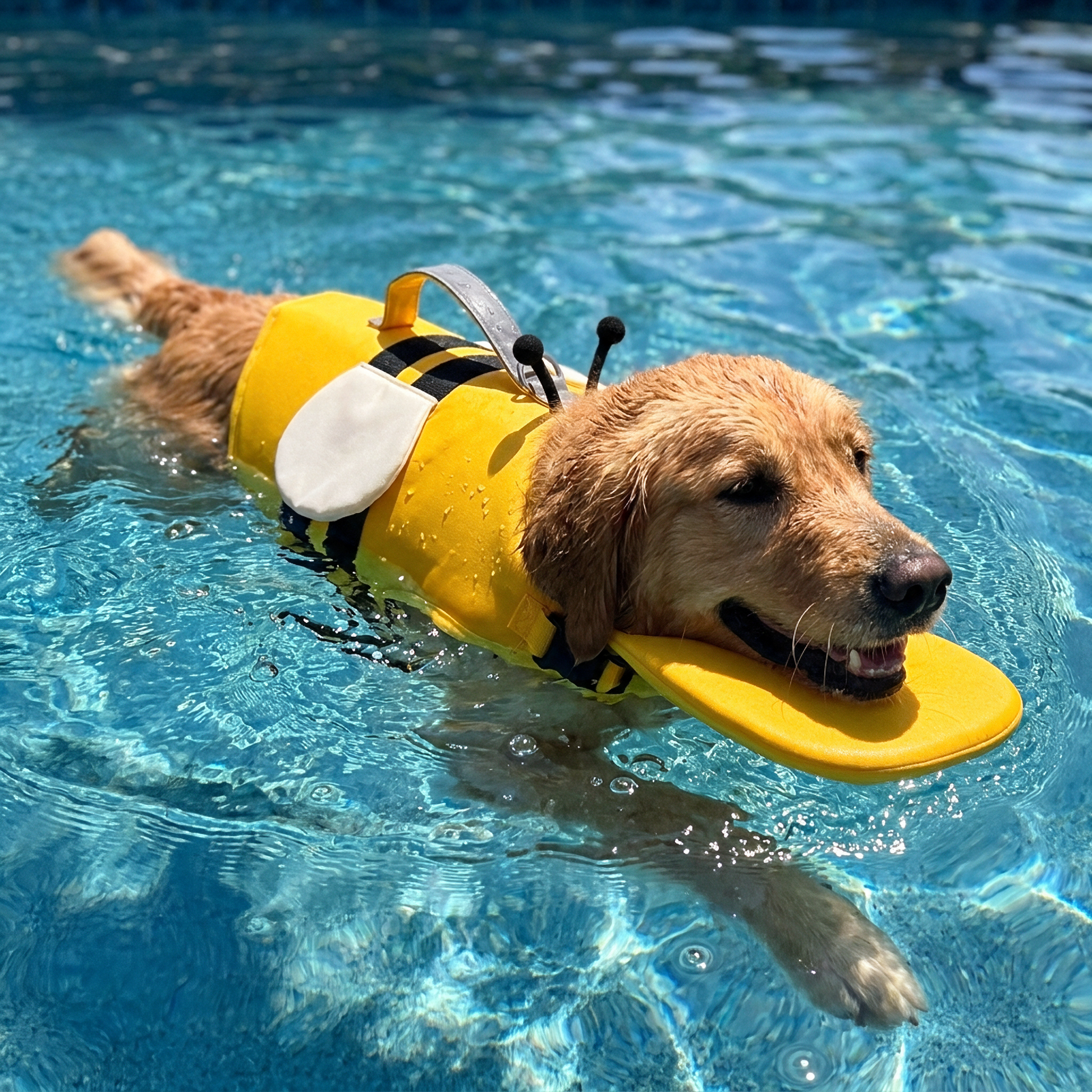 The Bee in action — head above water