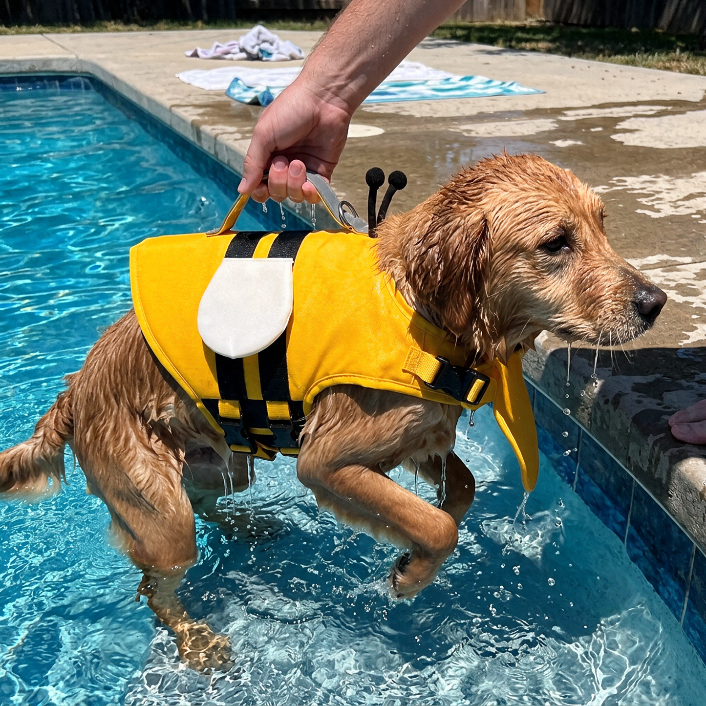 The Bee — lifted out of the water by the handle